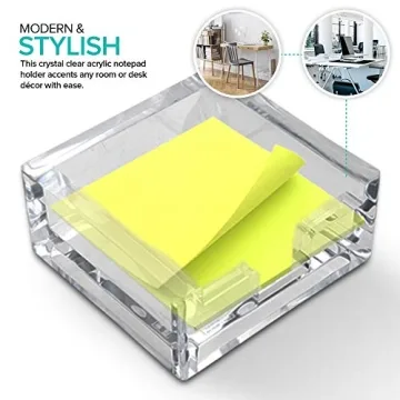 Modern Acrylic Notepad Holder for Desk Organization
