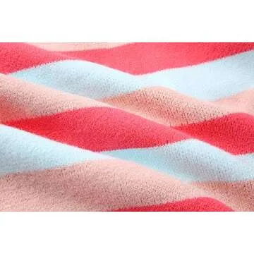 JASCLS Winter Long Sleeve Cable Knitted Color Block Boho Sweater Cardigans Chunky Sweater Cardigans for Women Rose Pink