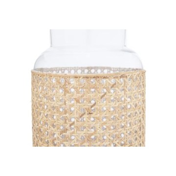 Elegant Bloomingville Glass Vase with Cane Sleeve