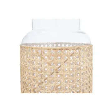 Elegant Bloomingville Glass Vase with Cane Sleeve