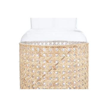 Elegant Bloomingville Glass Vase with Cane Sleeve