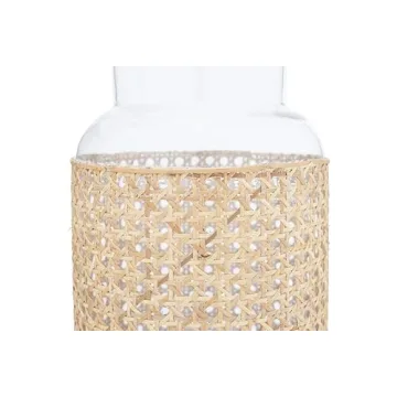 Elegant Bloomingville Glass Vase with Cane Sleeve