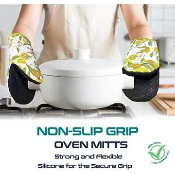 Sugelary Oven Mitts - Stylish Heat Resistant Kitchen Gloves