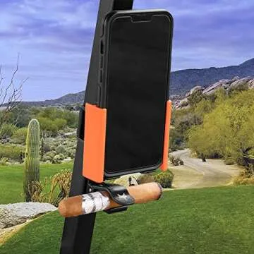 Phone Caddy + Cigar Holder - The Ultimate Golf Accessory for Smart Phones and Cigars