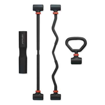 Jayflex Hyperbell Ultimate Bundle - Barbell, EZ Curl Bar, Kettlebell Grip, Bar Pad
