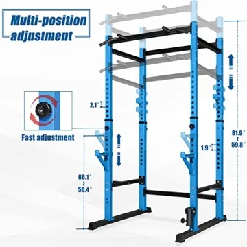 Bongkim Adjustable Power Rack for Home Gym, 660lbs