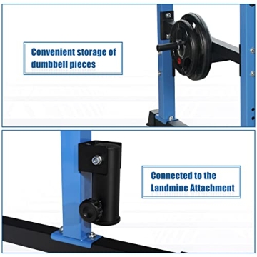 Bongkim Adjustable Power Rack for Home Gym, 660lbs