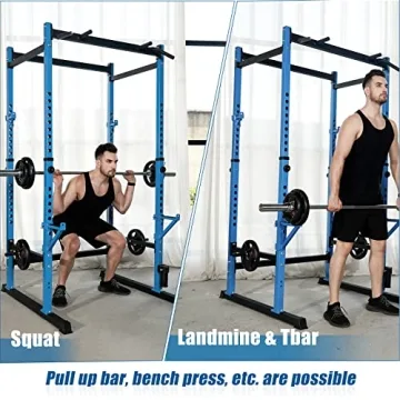 Bongkim Adjustable Power Rack for Home Gym, 660lbs