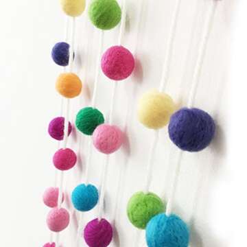 Colorful 9.8 Feet Felt Ball Garland for Every Occasion