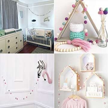 Colorful 9.8 Feet Felt Ball Garland for Every Occasion