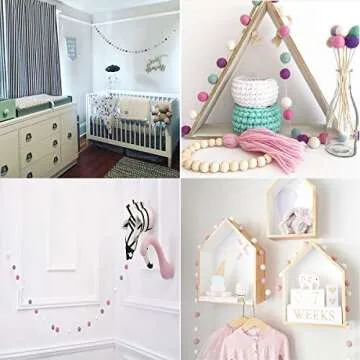 Colorful 9.8 Feet Felt Ball Garland for Every Occasion