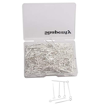 Shapenty 500PCS Mini Metal Wire Eyepins Beading Small Open Eye Head Pins Needles Bulk for DIY Craft ...