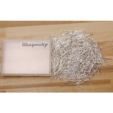Shapenty 500PCS Mini Metal Wire Eyepins for Jewelry Making