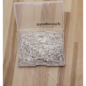 Shapenty 500PCS Mini Metal Wire Eyepins for Jewelry Making