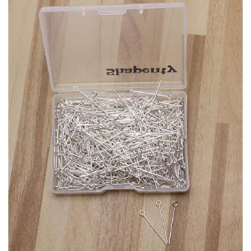 Shapenty 500PCS Mini Metal Wire Eyepins for Jewelry Making