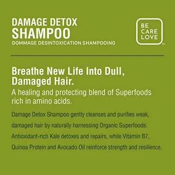 Be Care Love SuperFoods Damage Detox Shampoo 12 Fl Oz