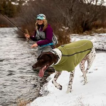 Ruffwear Canyonlands Orange Dog Fleece Jacket - Small | Warm & Quick Drying