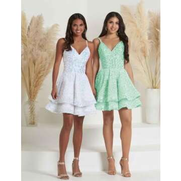 Bolodoo Sequin Short Homecoming Dress for Teens