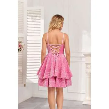 Bolodoo Sequin Short Homecoming Dress for Teens