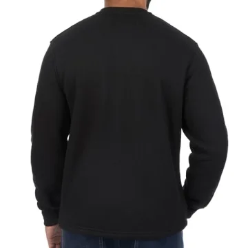 Sherpa Lined Waffle Henley for Men - Ultimate Warmth