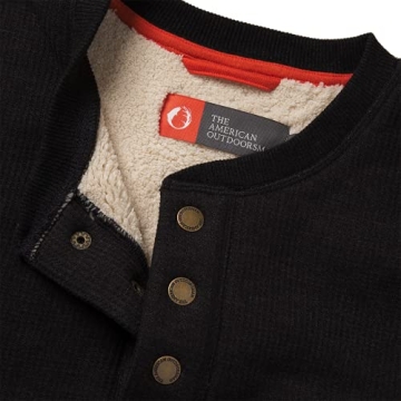 Sherpa Lined Waffle Henley for Men - Ultimate Warmth