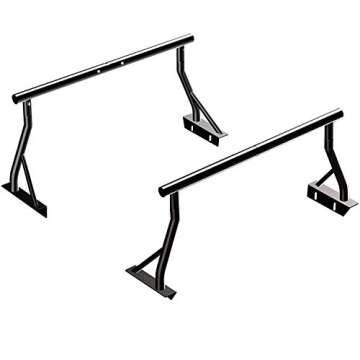 TMS 800 LB Adjustable Steel Truck Bed Rack Sport Bar Set for Rooftop Tent