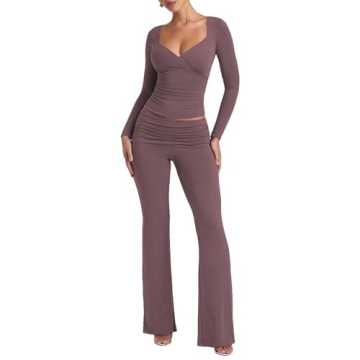 HESUUIO Women's Stylish Lounge 2 Piece Tracksuit Set