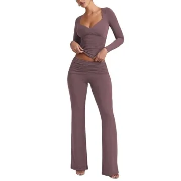 HESUUIO Women's Stylish Lounge 2 Piece Tracksuit Set