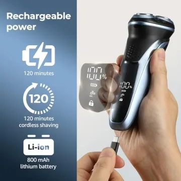 GDKLXL Waterproof Electric Razor with Fast Charge and Trimmer