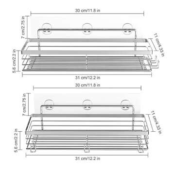 Orimade Shower Caddy - Rustproof Organizer with Hooks