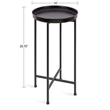Elegant Kate and Laurel Celia Round Accent Table - Black