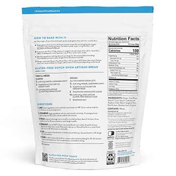 King Arthur Gluten Free Bread Flour: 1:1 Replacement for Yeasted Recipes - 2 lbs of Premium GF Flour for Artisan Boules, Bagels, Cinnamon Rolls & Burger Buns - Sorghum & Xanthan Gum