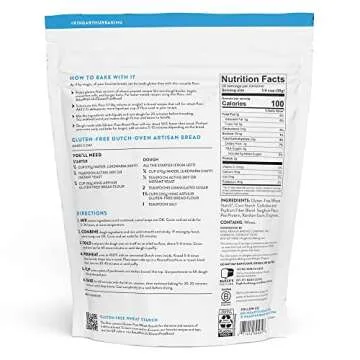 King Arthur Gluten Free Bread Flour: 1:1 Replacement for Yeasted Recipes - 2 lbs of Premium GF Flour for Artisan Boules, Bagels, Cinnamon Rolls & Burger Buns - Sorghum & Xanthan Gum