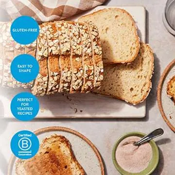 King Arthur Gluten Free Bread Flour: 1:1 Replacement for Yeasted Recipes - 2 lbs of Premium GF Flour for Artisan Boules, Bagels, Cinnamon Rolls & Burger Buns - Sorghum & Xanthan Gum