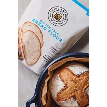 King Arthur Gluten Free Bread Flour: 1:1 Replacement for Yeasted Recipes - 2 lbs of Premium GF Flour for Artisan Boules, Bagels, Cinnamon Rolls & Burger Buns - Sorghum & Xanthan Gum