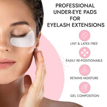3D Beauty Biogel Eye Pads for Eyelash Extensions – 15 Sheets (30 Pairs)