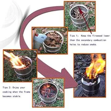 Compact Gasifier Camping Stove for Outdoor Cooking