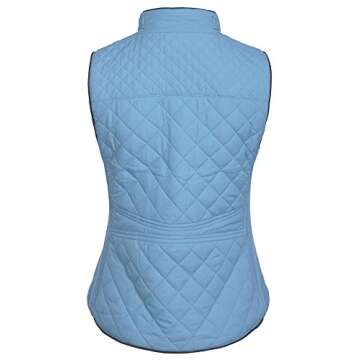 KOGMO Womens Quilted Fully Lined Lightweight Zip Up Vest S-3X