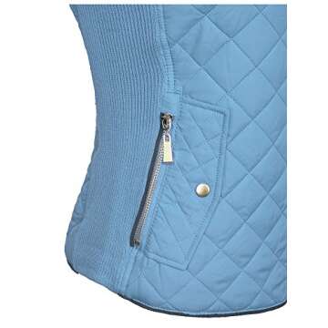 KOGMO Womens Quilted Fully Lined Lightweight Zip Up Vest S-3X