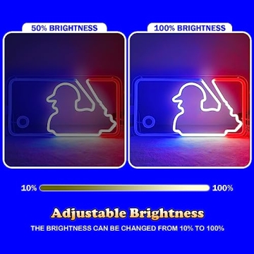JianJung Neon Baseball Sign for Room with Dimmable LED Lights
