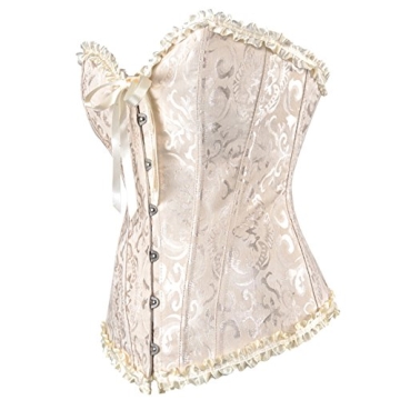 Frawirshau Beige Lace Up Corset Bustier XS