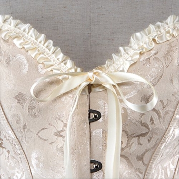 Frawirshau Beige Lace Up Corset Bustier XS
