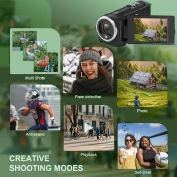 Gcasio 2.7K Video Camera for Vlogging and Streaming