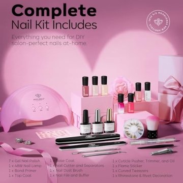 MODELONES Gel Nail Kit with 48W LED Light for Home Manicure