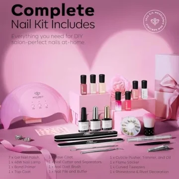 MODELONES Gel Nail Kit with 48W LED Light for Home Manicure