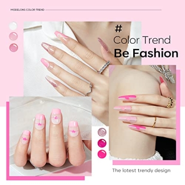 MODELONES Gel Nail Kit with 48W LED Light for Home Manicure