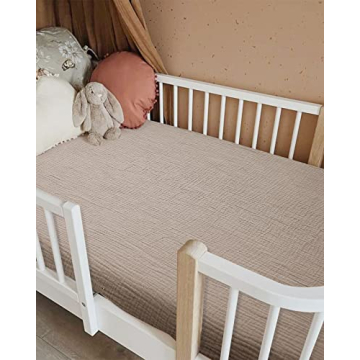 Soft Muslin Cotton Crib Sheets for Baby Comfort