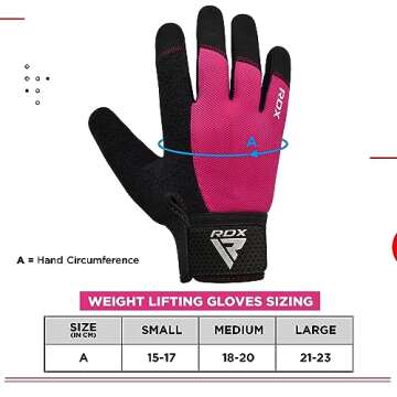 RDX Weight Lifting Gloves Gym Workout, Full Finger Touch Screen, Breathable Anti Slip Padded Palm Protection, Fitness Strength Training Powerlifting HIIT WOD Exercise, Men Women Home Gym Cycling