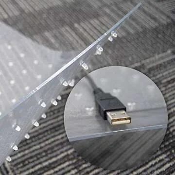 Sillamate Plastic Office Chair Mat for Carpeted Floors, Heavy Duty Floor Mat,Eco-Friendly Series Studded Carpet Desk Chair Mats-36'' x 48'' (36 inches X 48 inches x 4 pc)