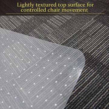 Sillamate Plastic Office Chair Mat for Carpeted Floors, Heavy Duty Floor Mat,Eco-Friendly Series Studded Carpet Desk Chair Mats-36'' x 48'' (36 inches X 48 inches x 4 pc)